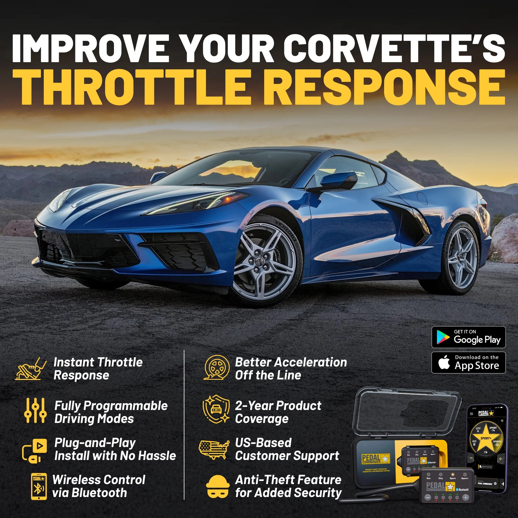 Pedal Commander pour Chevrolet Corvette