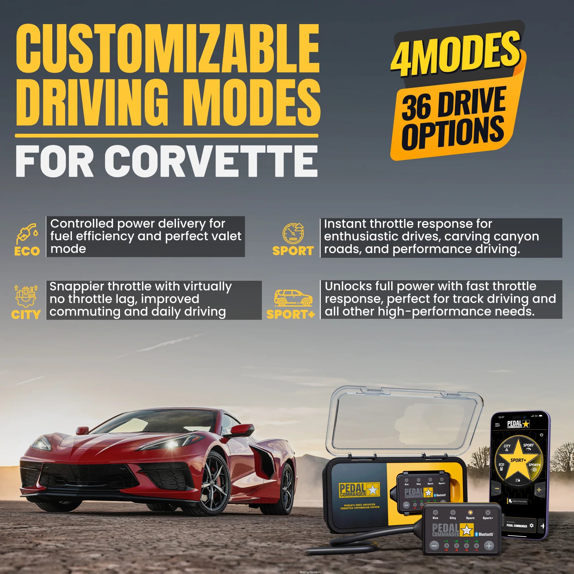 Pedal Commander pour Chevrolet Corvette