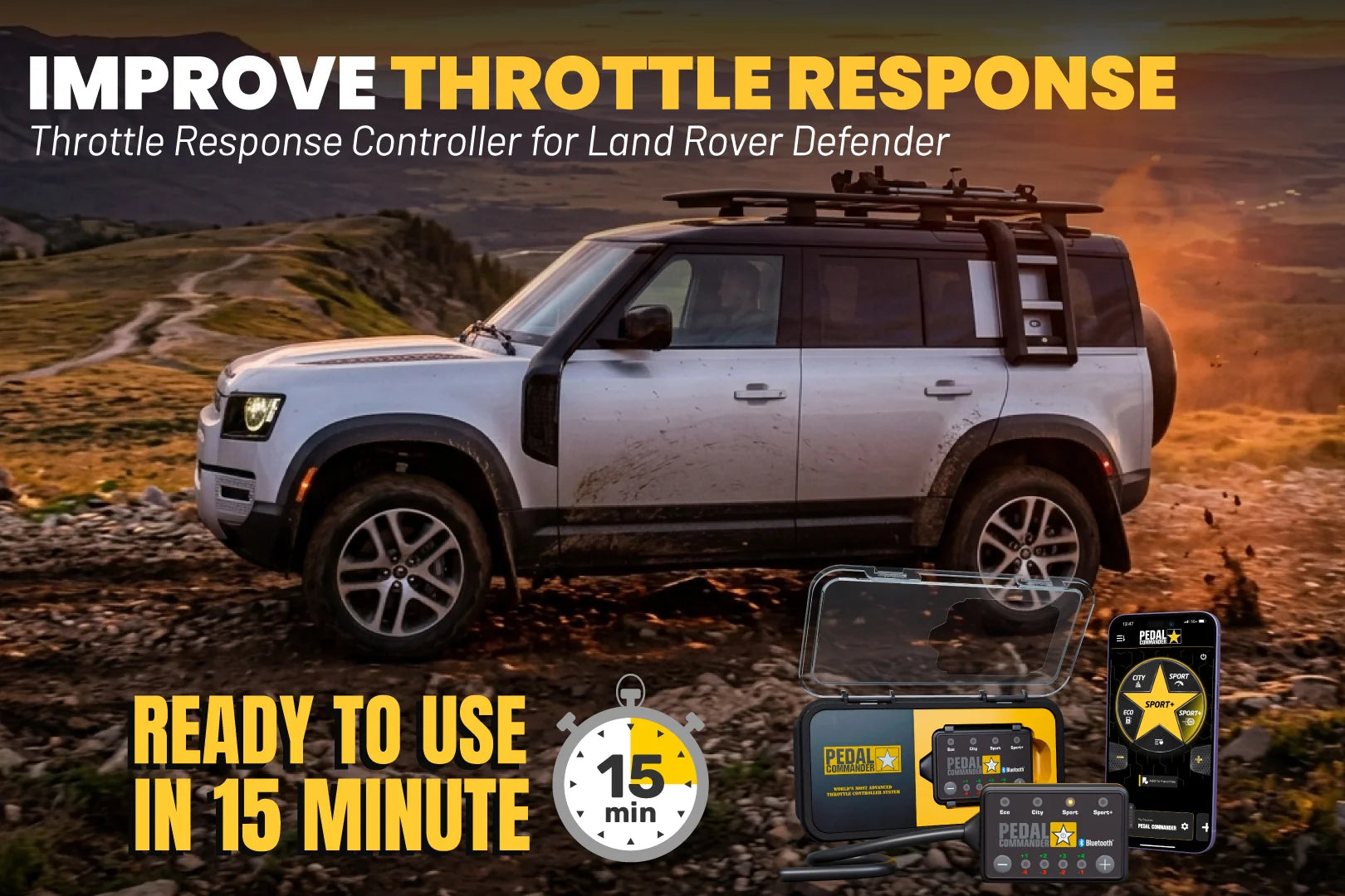 Pedal Commander pour Land Rover Defender