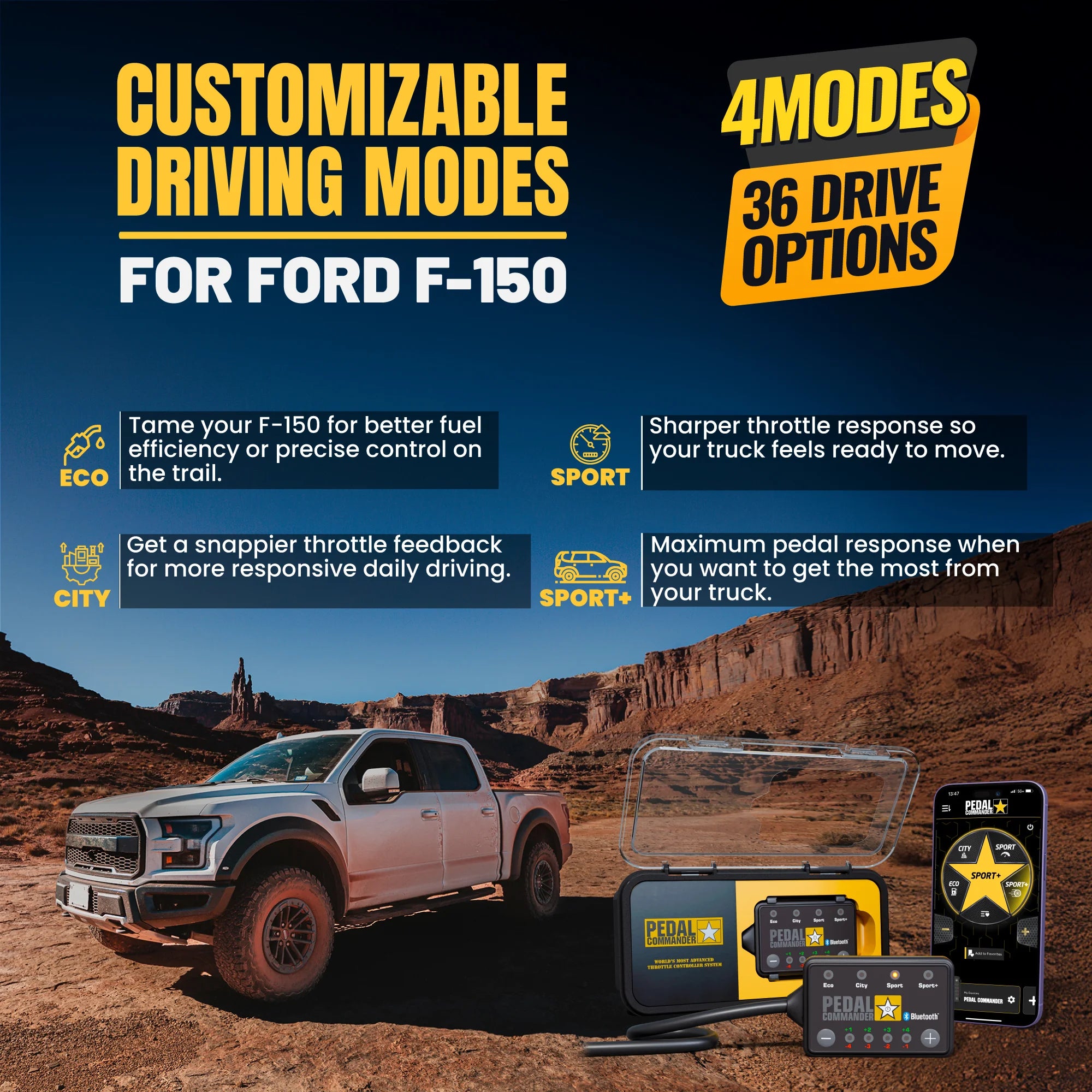 Pedal Commander for ford f150 4 modes 