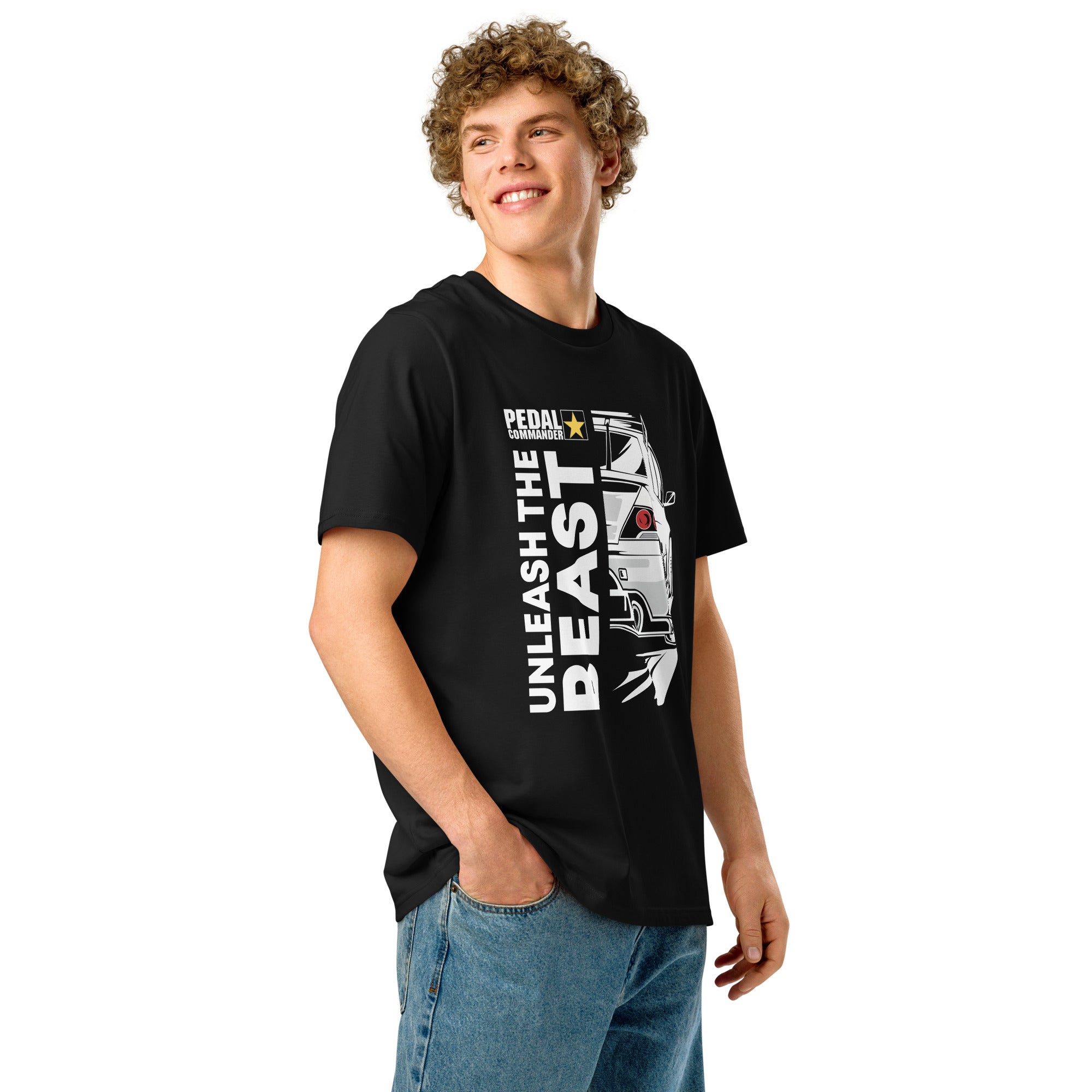 T-shirt à col côtelé biologique unisexe | Libérez la bête