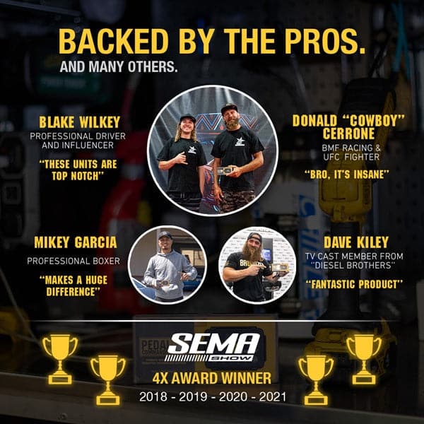 Merchant Pedal Commander PC152 won four times SEMA in 2018, 2019, 2020 and 2021; lots of pros are supporting the product also